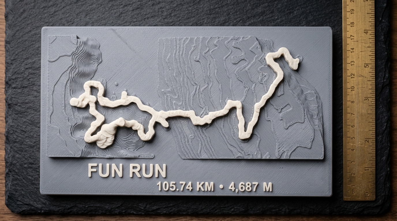 Jejak 3D-printed route plaque